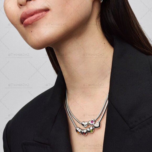 Pandora Engravable Clear Stone Heart Charm - Picture 5 of 6